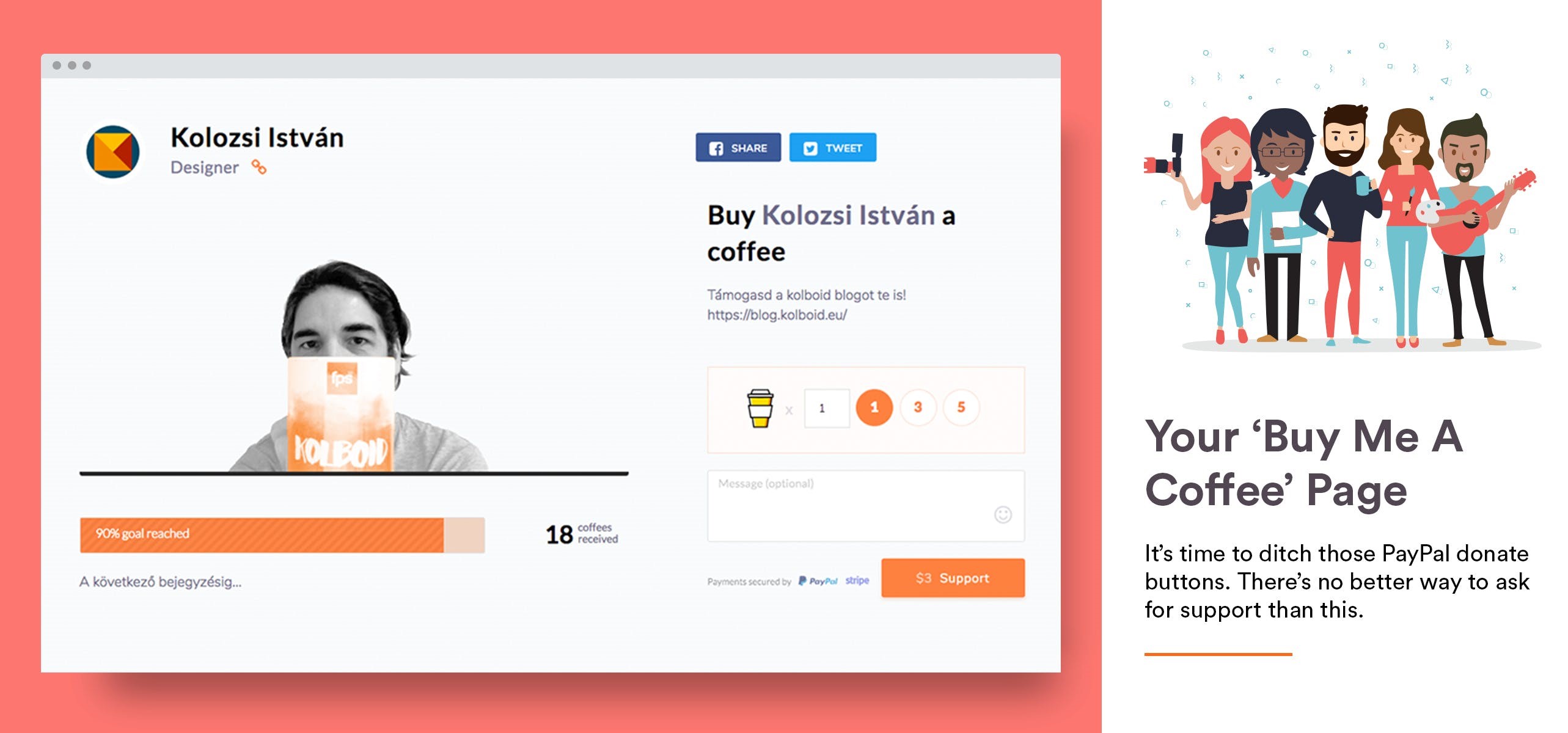 Скриншот 2 программы Buy Me A Coffee