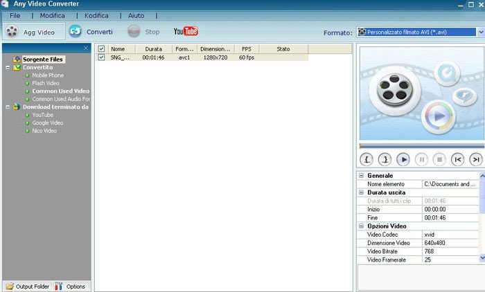 Скриншот 2 программы Any Video Converter