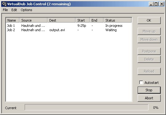 Скриншот 2 программы VirtualDub