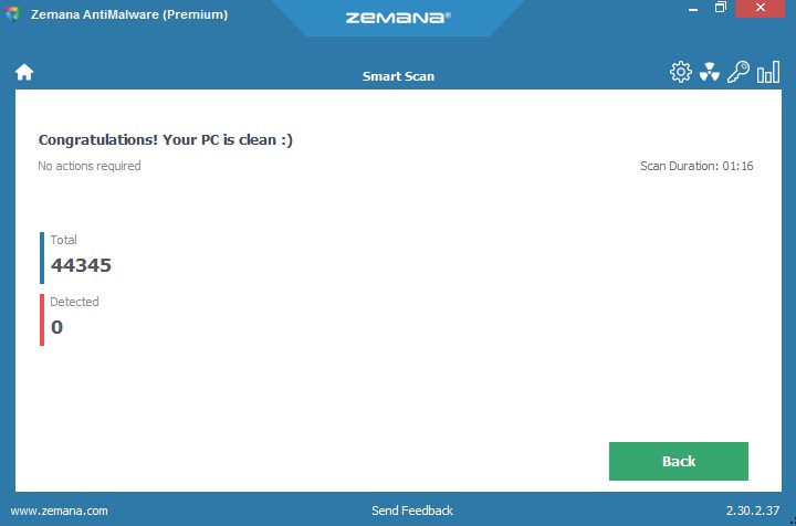 Скриншот 2 программы Zemana AntiMalware