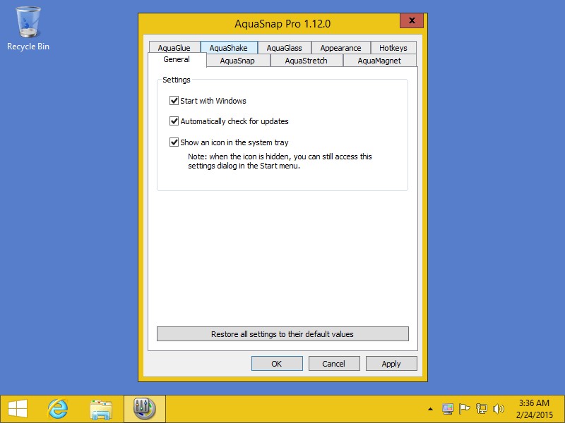 Скриншот 2 программы AquaSnap