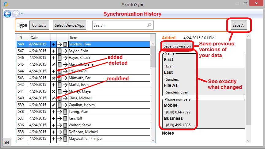 Скриншот 3 программы AkrutoSync