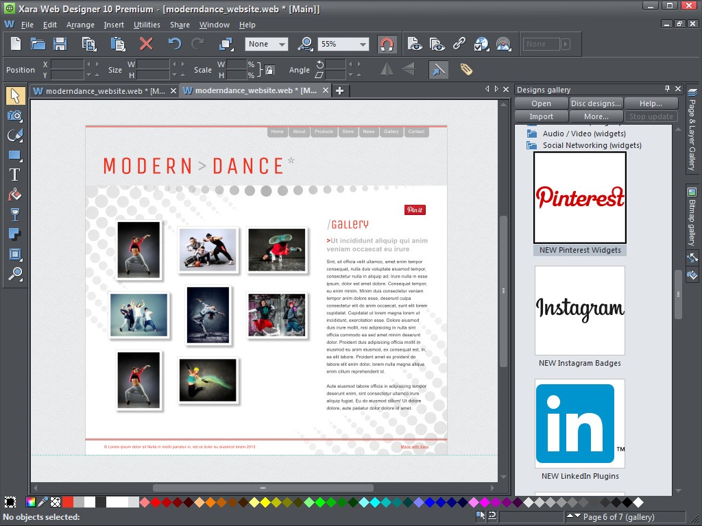 Скриншот 4 программы Xara Web Designer