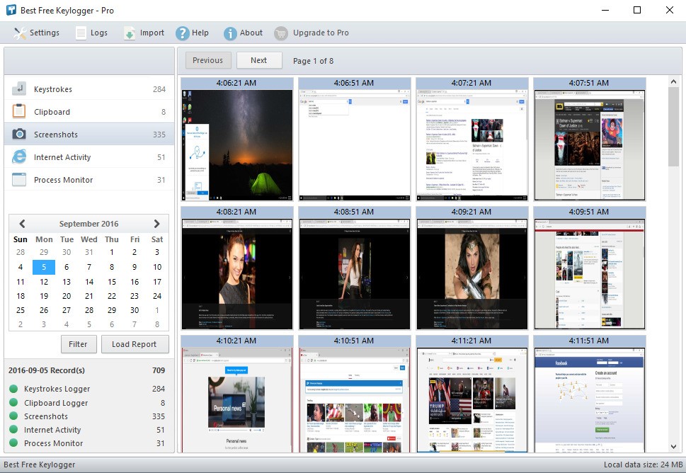 Скриншот 4 программы Best Free Keylogger