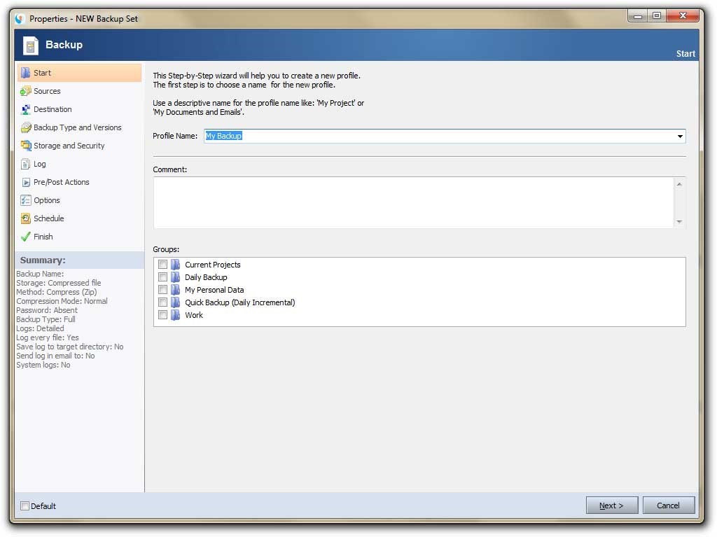 Скриншот 3 программы KLS Backup
