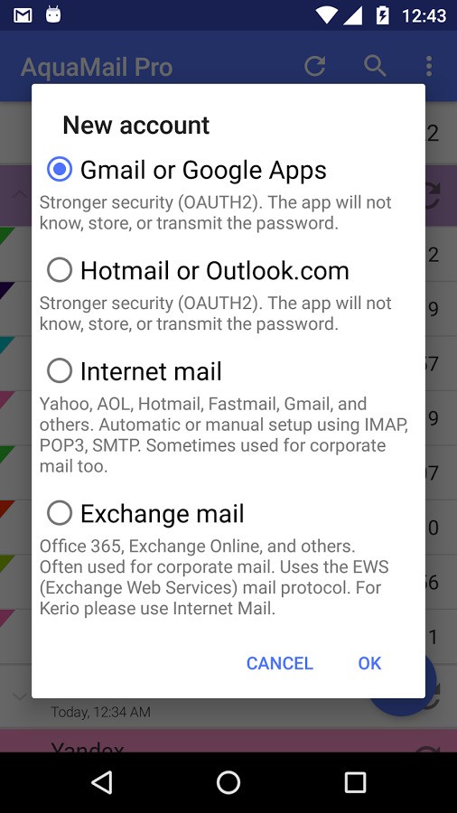 Скриншот 6 программы Aqua Mail