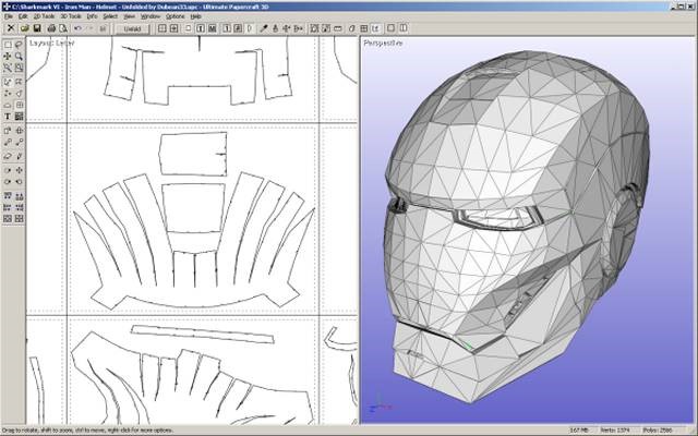 Скриншот 1 программы Ultimate Papercraft 3D