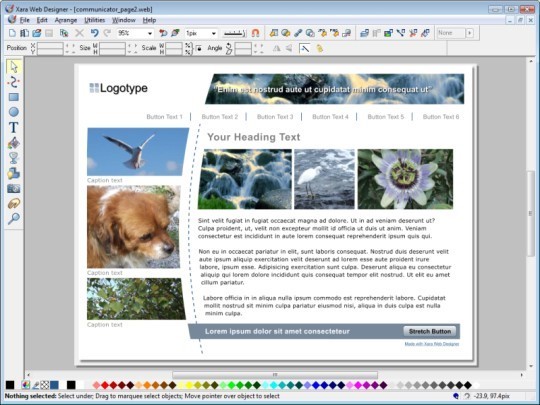 Скриншот 5 программы Xara Web Designer
