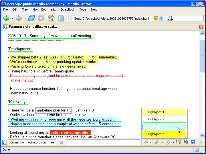 Скриншот 5 программы ScrapBook