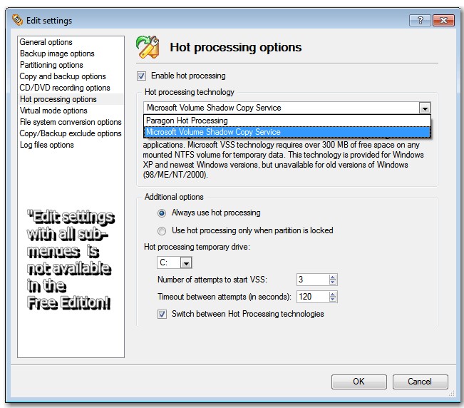 Скриншот 4 программы Paragon Backup & Recovery