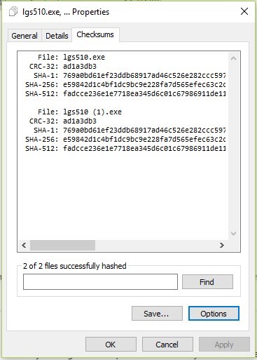 Скриншот 2 программы HashCheck Shell Extension