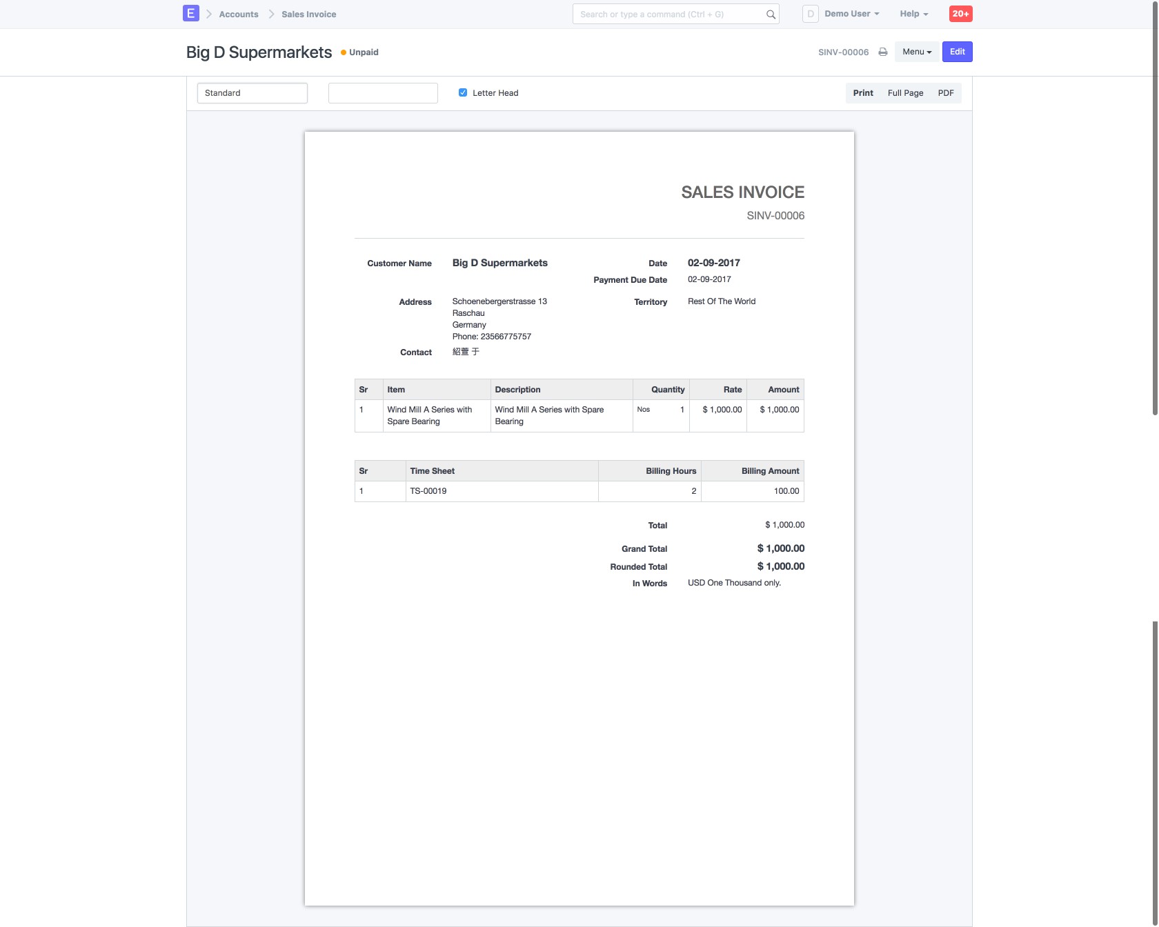 Скриншот 4 программы ERPNext