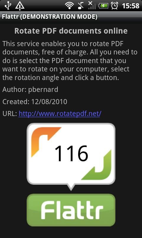 Скриншот 1 программы Flattr
