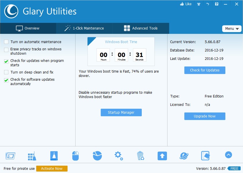 Скриншот 5 программы Glary Utilities
