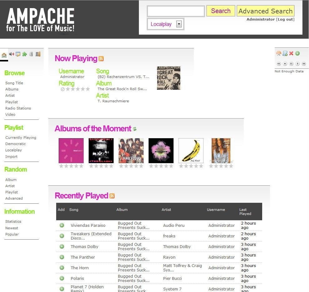 Скриншот 3 программы Ampache