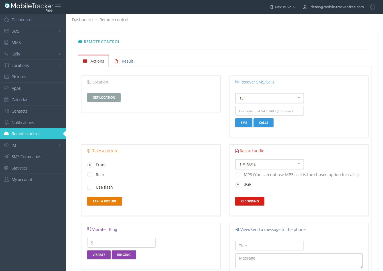 Скриншот 4 программы Mobile Tracker Free