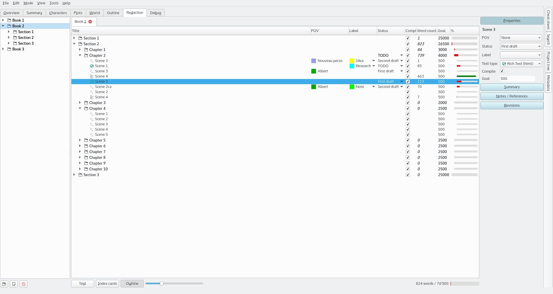 Скриншот 5 программы Manuskript