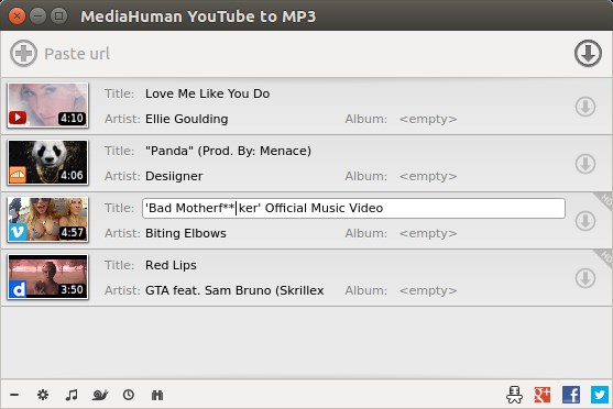 Скриншот 2 программы MediaHuman YouTube To MP3 Converter