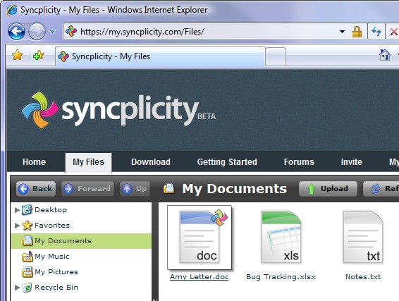Скриншот 2 программы Syncplicity