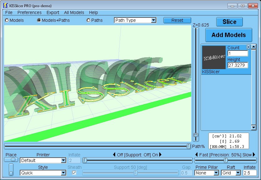Скриншот 1 программы KISSlicer