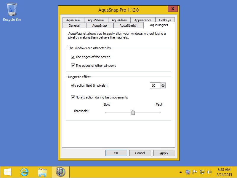 Скриншот 4 программы AquaSnap