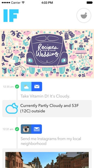 Скриншот 3 программы IFTTT