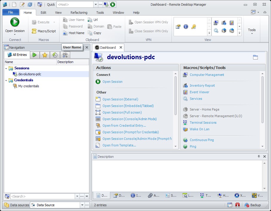Скриншот 5 программы Remote Desktop Manager