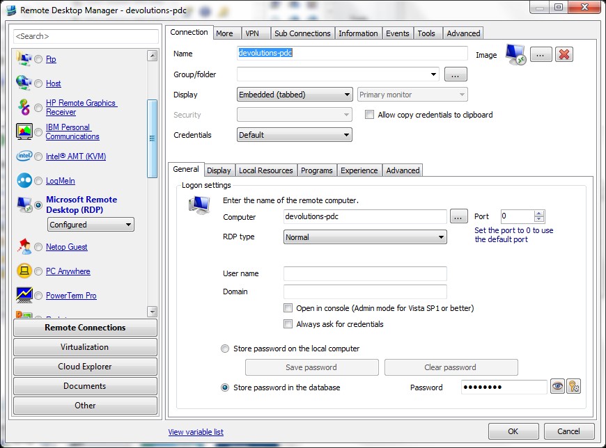 Скриншот 6 программы Remote Desktop Manager