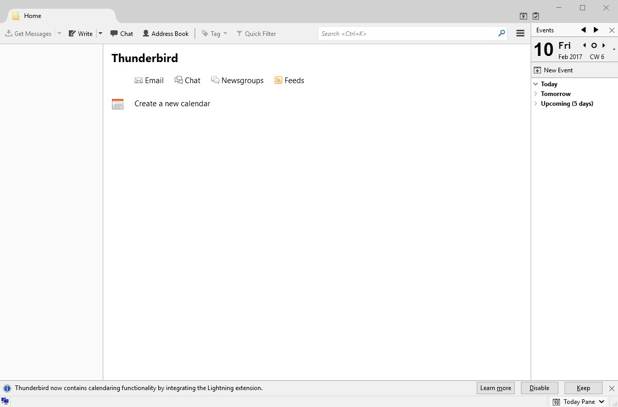 Скриншот 1 программы Thunderbird