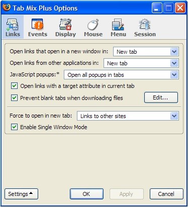 Скриншот 2 программы Tab Mix Plus