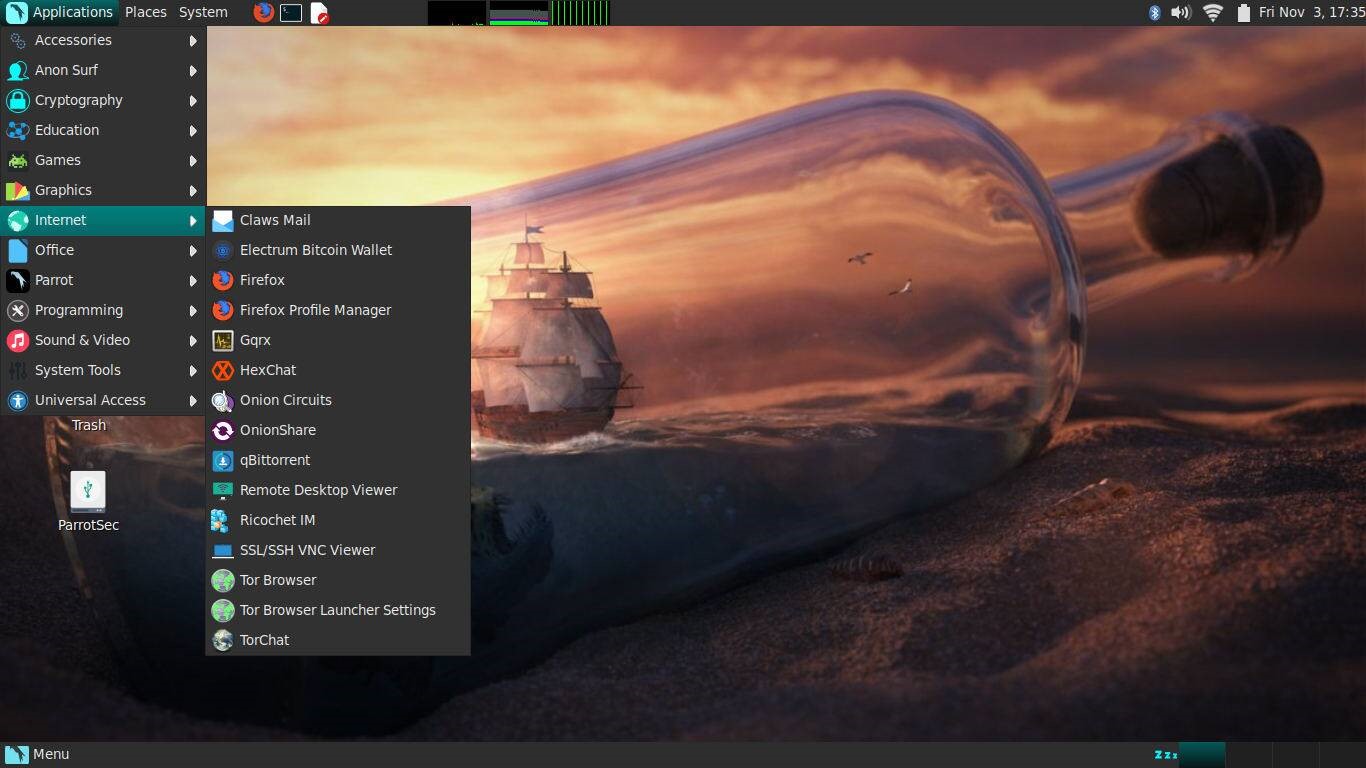 Скриншот 3 программы Parrot Security OS