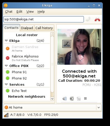 Скриншот 4 программы Ekiga
