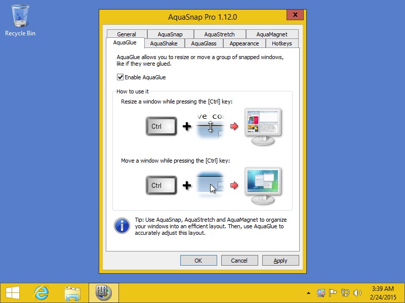 Скриншот 5 программы AquaSnap