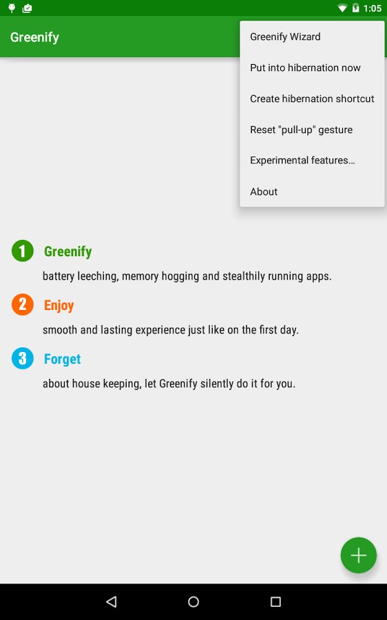 Скриншот 3 программы Greenify
