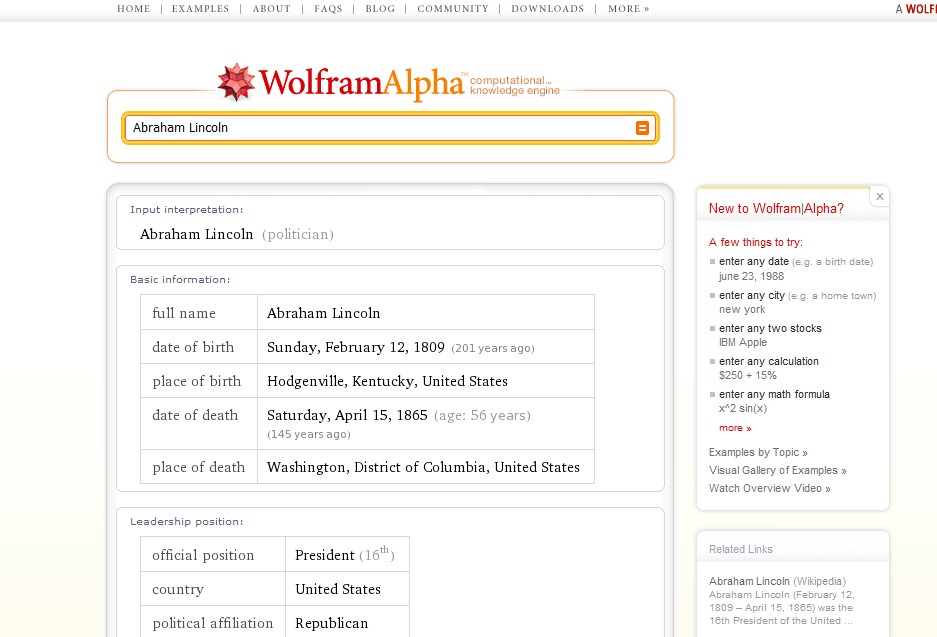 Скриншот 4 программы Wolfram Alpha