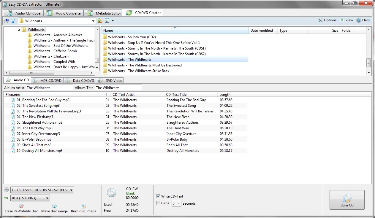 Скриншот 4 программы EZ CD Audio Converter