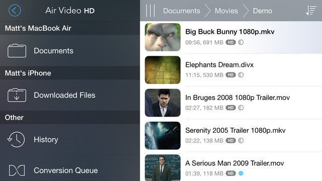 Скриншот 3 программы Air Video HD