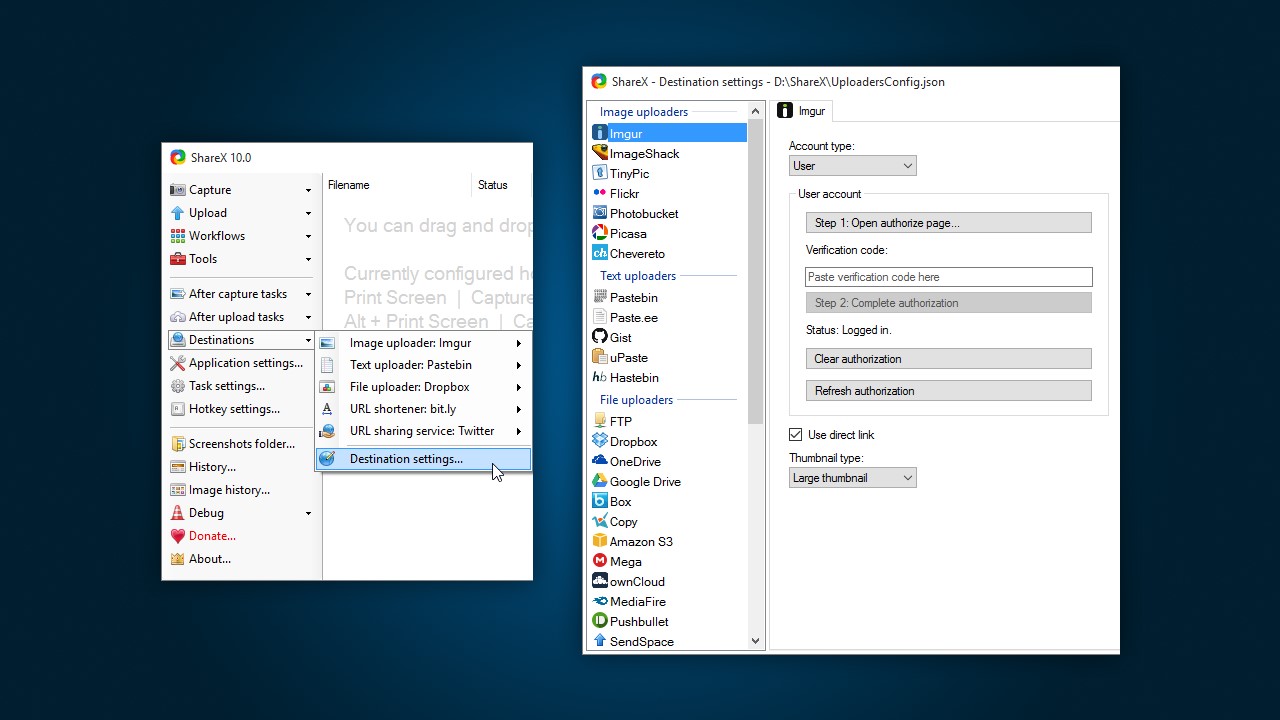 Скриншот 5 программы ShareX