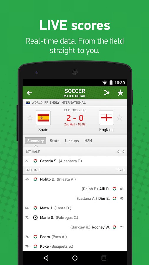 Скриншот 5 программы FlashScore