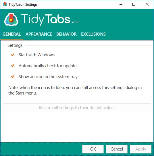 Скриншот 5 программы TidyTabs