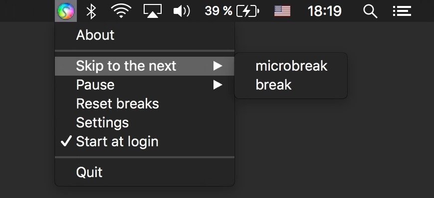 Скриншот 4 программы stretchly