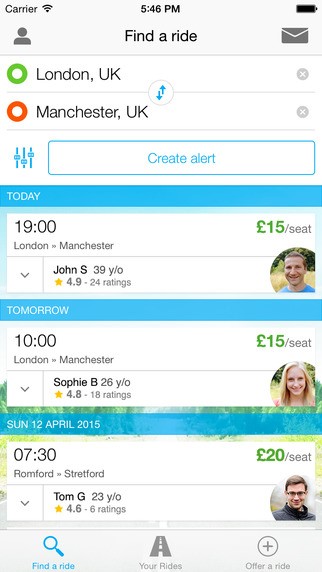 Скриншот 2 программы BlaBlaCar