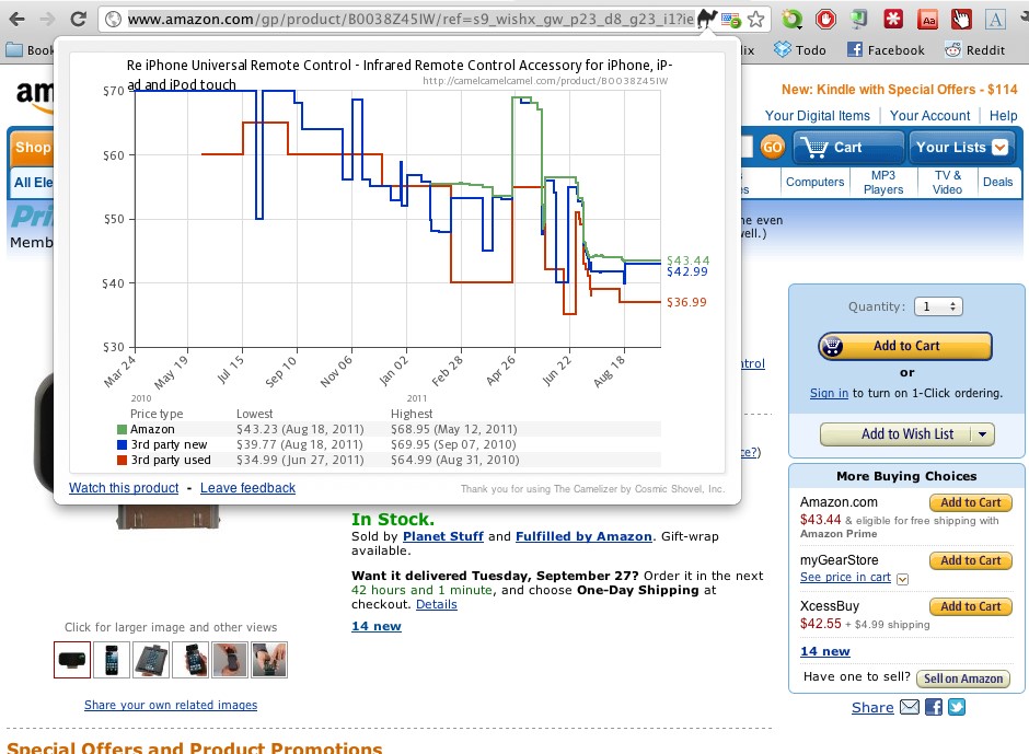 Скриншот 3 программы Camelcamelcamel