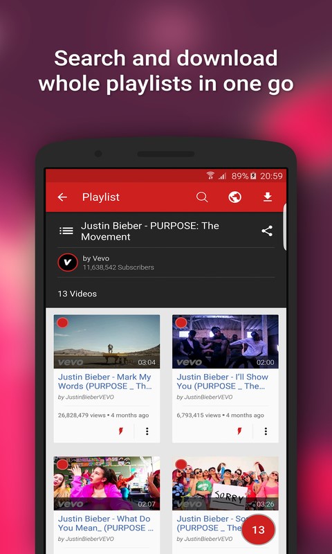 Скриншот 3 программы Videoder Video Downloader