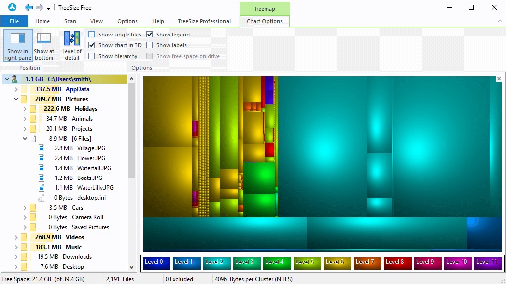 Скриншот 5 программы TreeSize