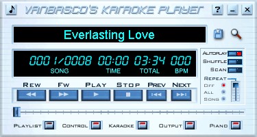 Скриншот 1 программы vanBasco's Karaoke Player