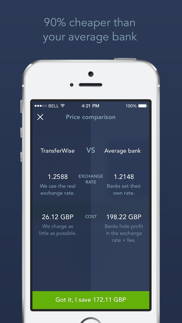 Скриншот 6 программы TransferWise