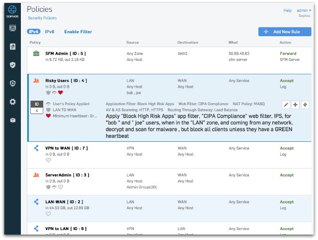 Скриншот 1 программы Sophos XG Firewall