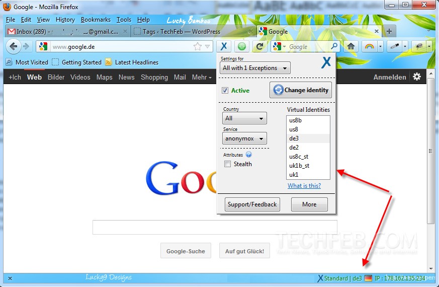 Скриншот 2 программы anonymoX