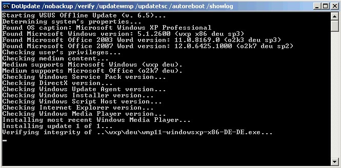 Скриншот 3 программы WSUS Offline Update